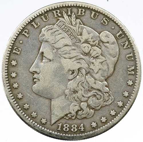 1884年 P アメリカ合衆国 オールドシルバー モルガン USドルコイン イーグル i117037