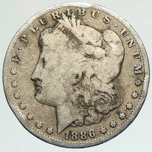 1886年 アメリカ合衆国 イーグル オールドシルバー モルガン USドルコイン i111941