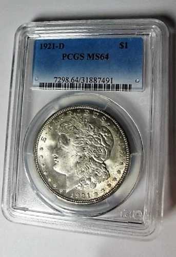 1921年 D モーガンドル VAM 1K3 最高品質 PCGS MS64 レインボートーン 裏面