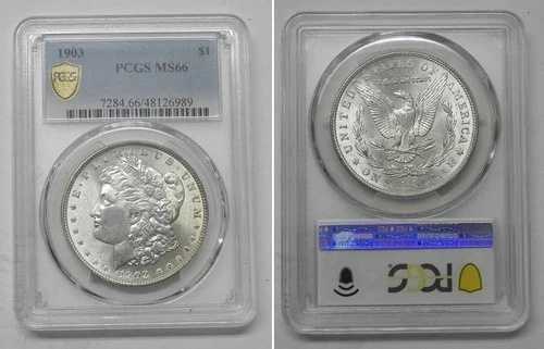 1903年モルガン・ダラー、PCGS MS66 #6989 129,250円