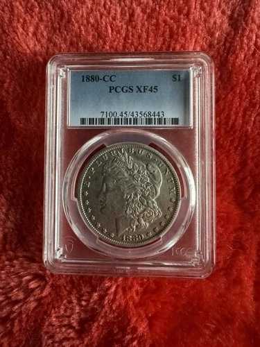1880年CCモルガン銀貨 PCGS XF45