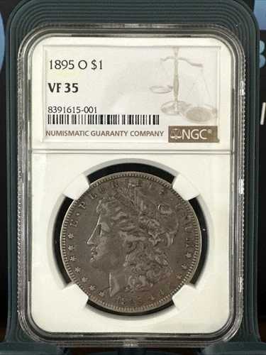 1895年 - O モルガン銀貨 NGC VF 35