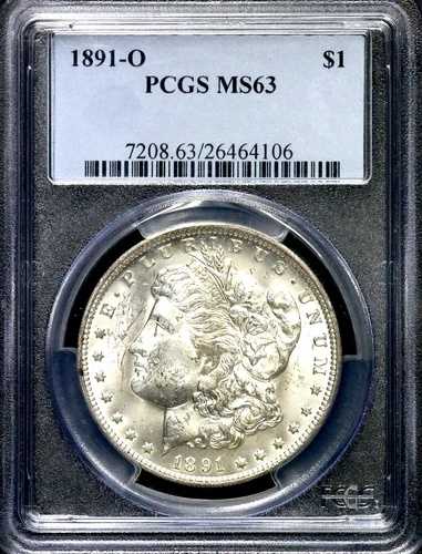 1891-O モルガン銀貨 1ドル - PCGS MS63 - ニューオーリンズ CC675