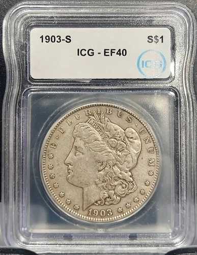 1903年 S モーガン シルバー ドル 1ドル ICG認定 EF 40 エクストラファイン (301)