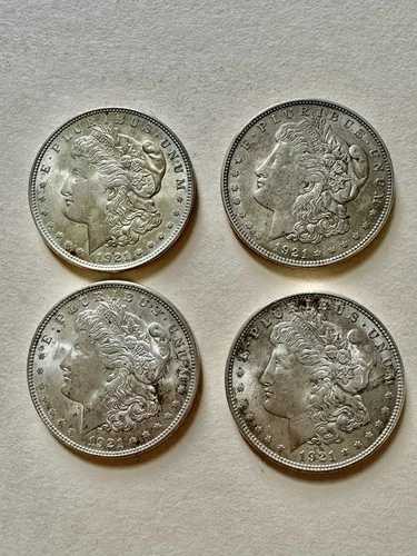 1886 1902 &(2) 1921 モルガン・ダラー銀貨 90%銀貨 4枚セット
