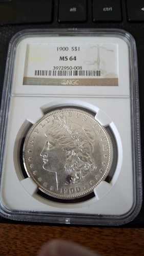 1900年 モルガン銀貨 NGC MS 64 r2