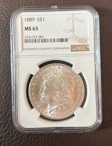 1889年 1ドル モルガン銀貨 NGC MS63