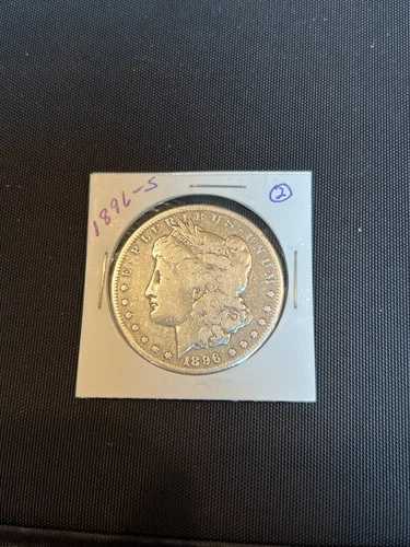 1896-S モルガン銀貨 2/2 *希少年号*