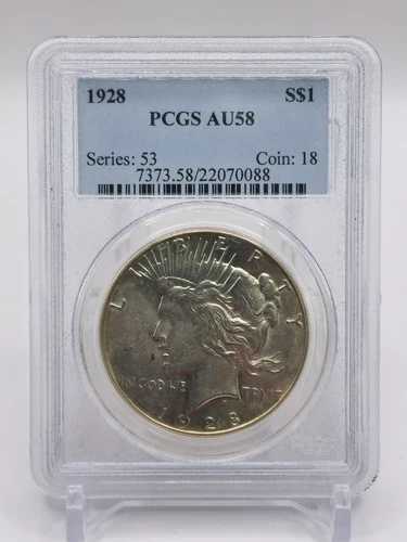 1928年 1ドル 平和ドル PCGS AU58 (122DM)