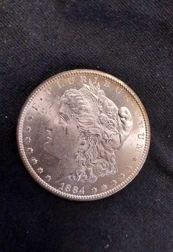 1884-CC モルガン・ダラー シルバードル - 希少コイン 額面1ドル