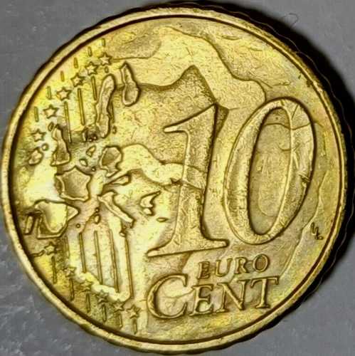 2002年 オーストリア 10セント「エラー」ユーロ硬貨