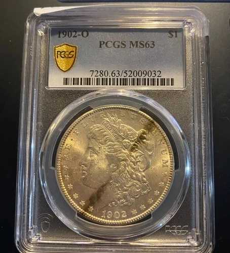 1902-O モルガン銀貨 PCGS MS63