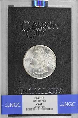 1884年CCモルガン銀貨NGC MS-64+ GSAホード