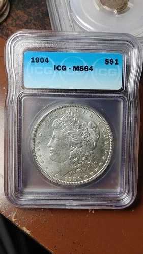 1904年 モルガン銀貨 1ドル ICG MS64 光沢あり ニアジェム 5503｜WORLD RESOURCE【QUEEN店】