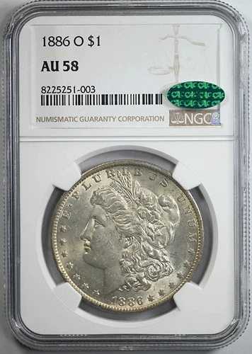 1886-O モルガン・ダラー 1ドル NGC AU58 CAC｜WORLD RESOURCE【QUEEN店】