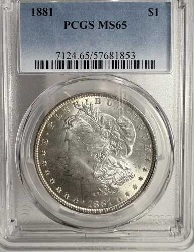 1881年モルガン銀貨、MS65 PCGS。(13044)