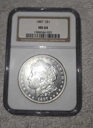 1887 年 1 ドル モーガン ダラー - NGC MS-64、新品ホワイト! 132,550円