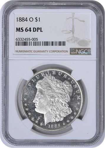 1884-O モルガン銀貨 MS64DPL NGC