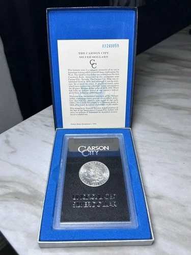 1883-CC モルガン銀貨 $1 GSA カーソンシティボックス、COA付き