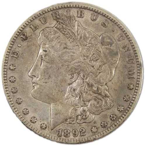 1892年 S モルガン・ダラー XF EF 非常に美しいディテールのシルバー 1ドル SKU:I10760