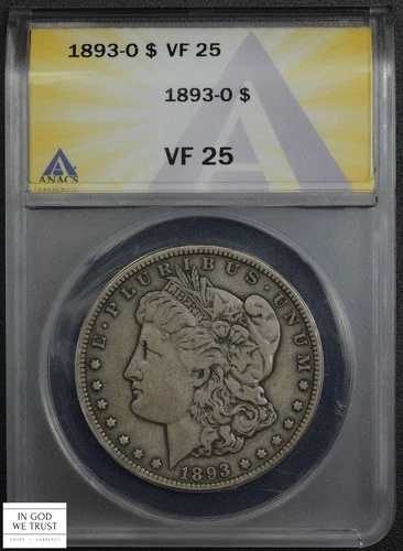1893 O モルガン銀貨 $1 ANACS VF 25｜WORLD RESOURCE【QUEEN店】