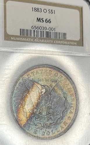 モルガン ダラー 1883 O、MS66、NGC 美しいブルーの色合い (高品位!!!)|WORLD RESOURCE【QUEEN店】