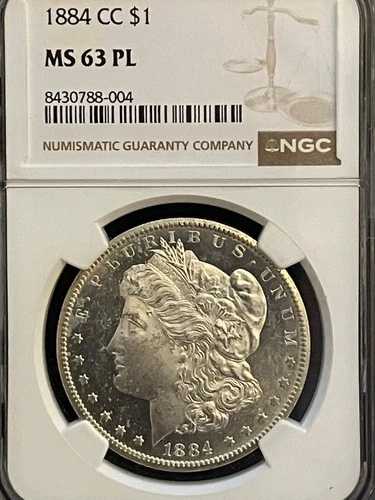 1884 CC モーガン・ダラー NGC MS 63PL、素晴らしいカメオ!!! 134,200円