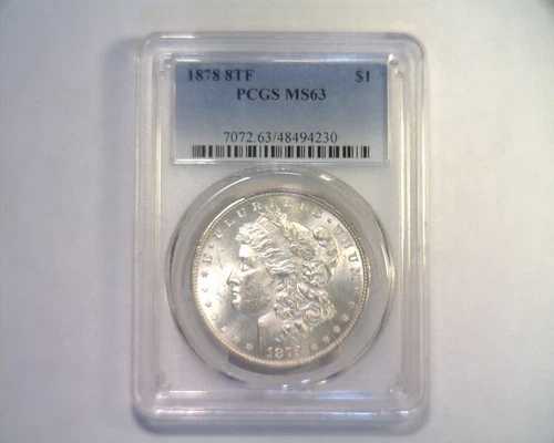 1878年 8TF モーガン シルバードル PCGS MS63 オリジナルコイン プレミアム品質 PQ｜WORLD RESOURCE【QUEEN店】