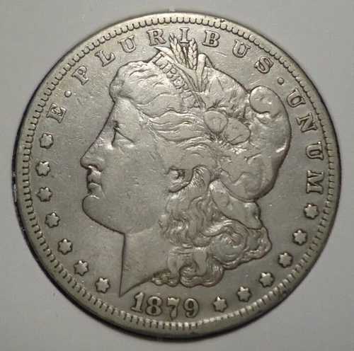 非常に良好な状態+ VF+ 1879 CC カーソンシティ モルガン銀貨 同梱配送