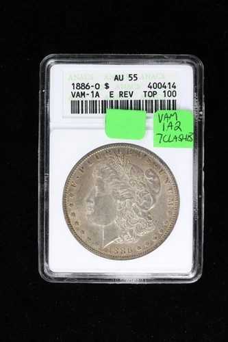 1886-O モルガン・ダラー VAM-1A2 7 クラッシュ ANACS VAM-1A E Rev トップ100 AU 55 3XO9 137,500円