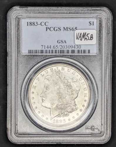 1883 cc PCGS モルガン シルバー ダラー MS65 GSA VAM 5 GEM BU