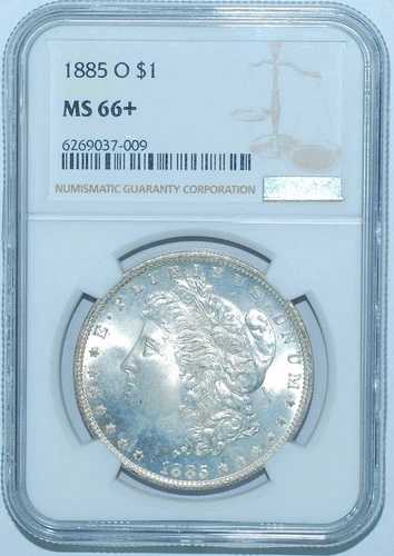 1885 O NGC MS66+ モルガン銀貨 137,500円