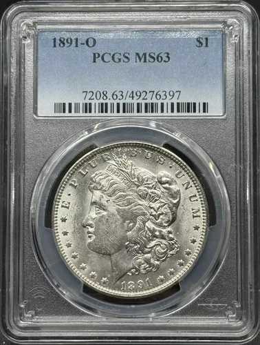 1891 O モルガン銀貨 PCGS MS-63