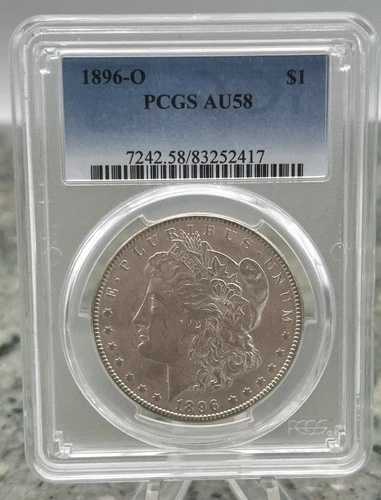 1896-O モルガン銀貨 ? PCGS AU58 ? 精巧なディテールと美しい外観
