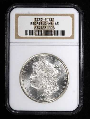 1889-S 1ドル モルガン銀貨 レッドフィールド NGC MS63 139,150円