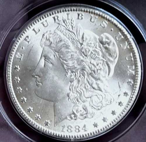 1884年製 モルガン銀貨 PCGS MS64 ジェネレーション1.0 ラトラーホルダー