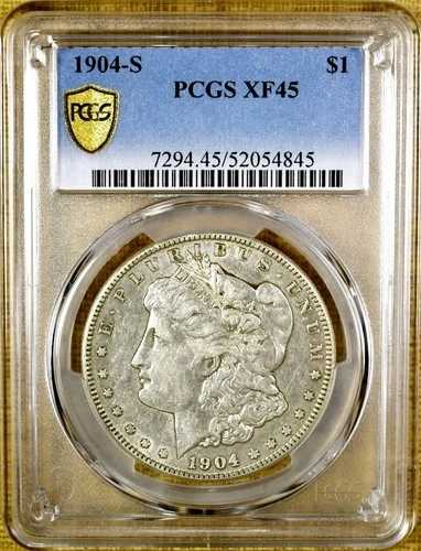 1904-S PCGS XF45 モルガン・ダラー - より良い日付 - PCGSゴールドシールド (845) 139,150円
