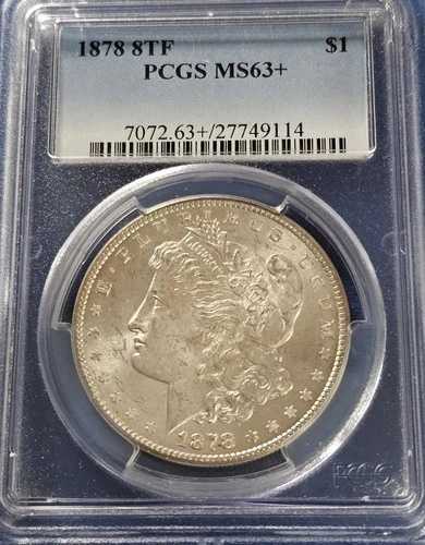 1878 8TF モーガン ダラー MS 63+ PCGS シルバー チョイス 未流通プラス!