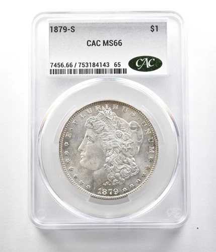 1879-S モルガン銀貨 MS66 CAC CACg *0860