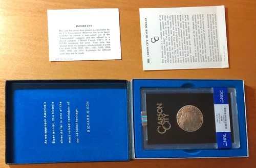1884 CC GSA NGC MS64 モルガン シルバー ダラー ボックス COA カーソンシティ 1ドル モンスタートーン