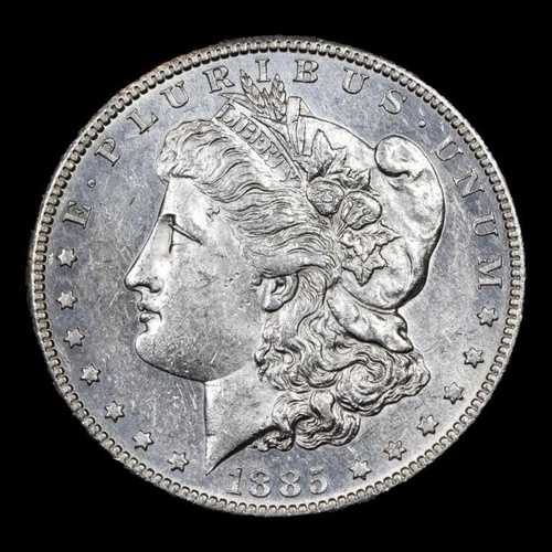 * 1885年頃 モルガン・ダラー $1 MS +++ Unc PL * より良い日付 * プルーフライク * DMPL 裏面