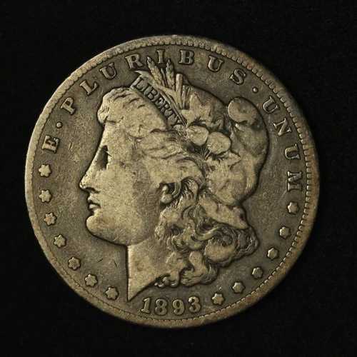1893-CC 1ドルモルガン銀貨 - 米国送料無料