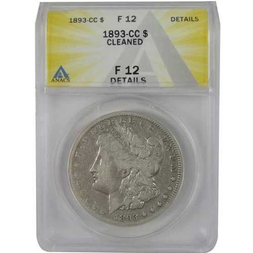 1893 CC モルガン・ダラー F 12 詳細 ANACS シルバー 1 ドルコイン SKU:CP110