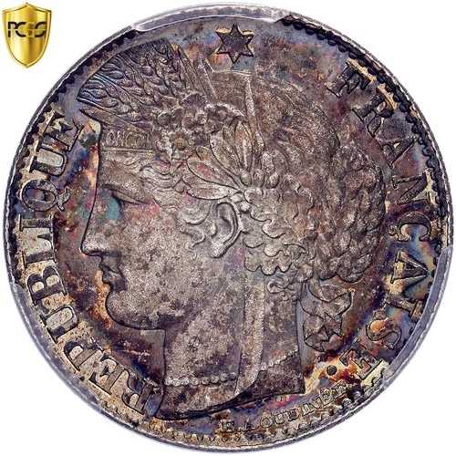 [#1508912] フランス、50 サンタイム、セレ、18-- (1896)、パリ、標本、シルバー、- 397,485円