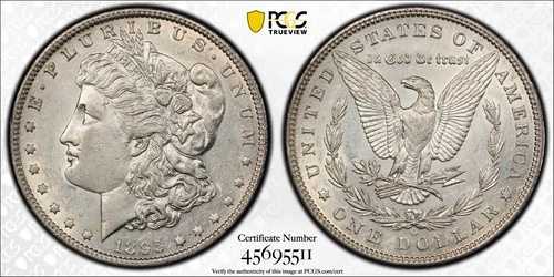 1895年 O モルガン銀貨 $1 PCGS AU 53