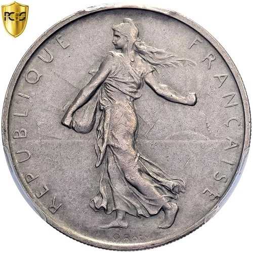 [#908016] ムンテン、フランクリック、セムーズ、5 フラン、1967 年、パリ、プレセリー、PCGS、SP｜WORLD RESOURCE【QUEEN店】