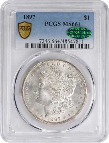 1897年 モルガン銀貨 MS66+ PCGS (CAC)