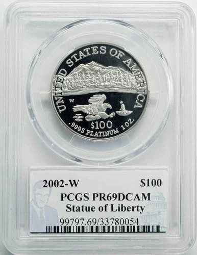 2006-W 100ドル 自由の女神像 プラチナ イーグル Diehl Sig PR69 DCAM PCGS 950701-3
