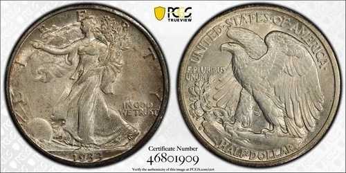 1933-S 50セントウォーキングリバティハーフダラー PCGS MS64