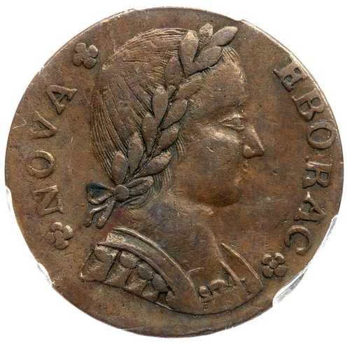 1787 W-5755 R-3 PCGS AU 55 中期胸像、左坐像 ノヴァ・エボラック コロニアル銅像